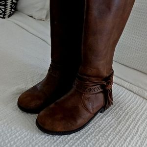 Girl Justice Brown Riding boots Size 3y